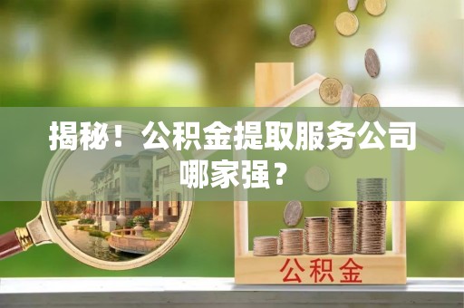 巴州揭秘！公积金提取服务公司哪家强？